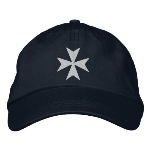 Knights Hospitaller Maltese Cross Embroidered Baseball Hat