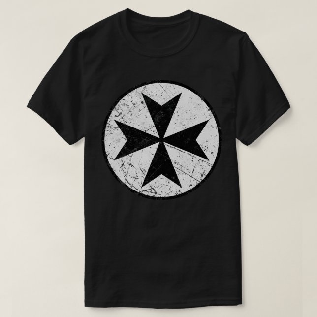 Knights Hospitaller Order Cross T-Shirt (Design Front)