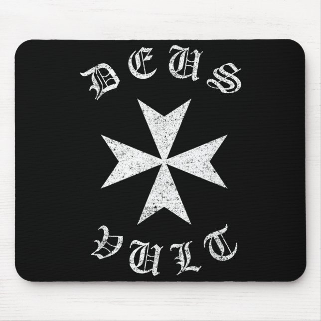 Knights Hostaller Maltese Catholic Christian Deus  Mouse Pad (Front)