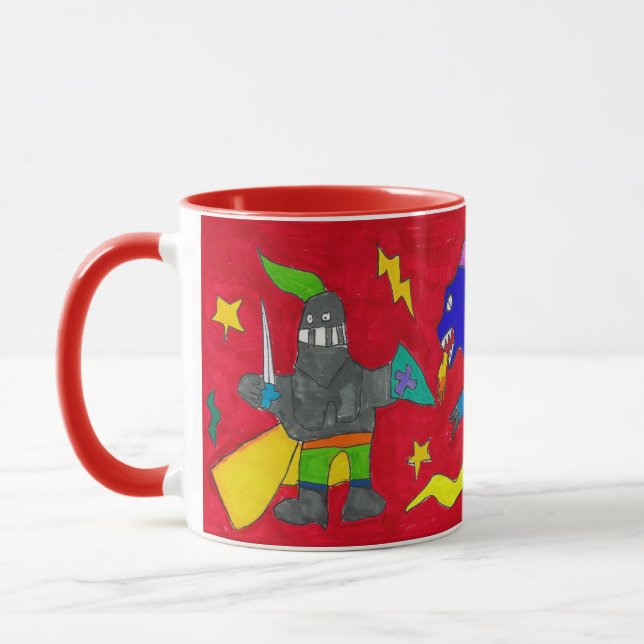 "Knights in Shining Armor" Colorful Mug (Left)