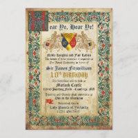 Knights Jousting Medieval Manuscript Birthday