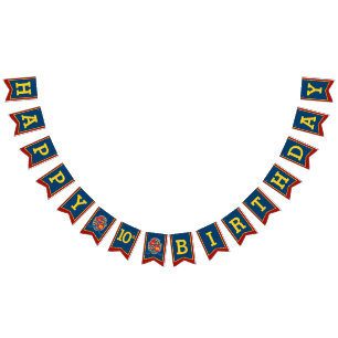 Knights medieval Happy Birthday 10th bunting flags