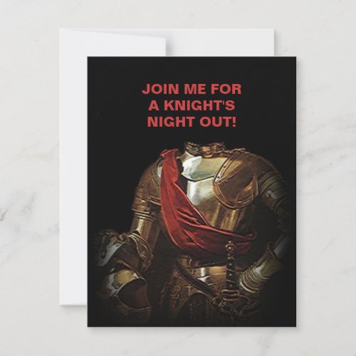 KNIGHTS NIGHT OUT OUTING INVITATION_CUSTOMIZE INVITATION