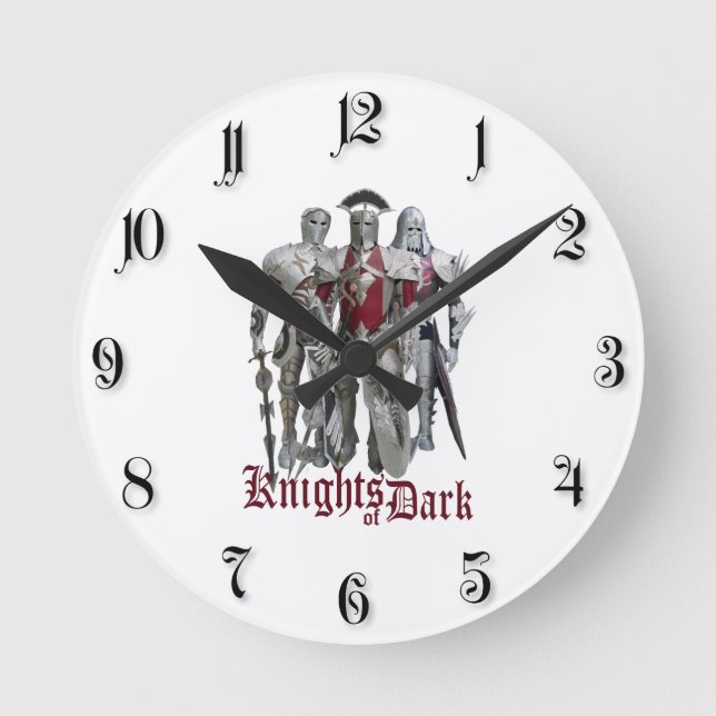Knights of Dark Round Clock (Front)