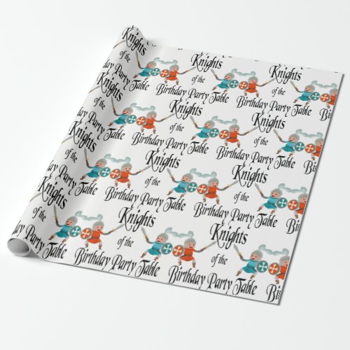 Knights of the Birthday Party Table Wrapping Paper