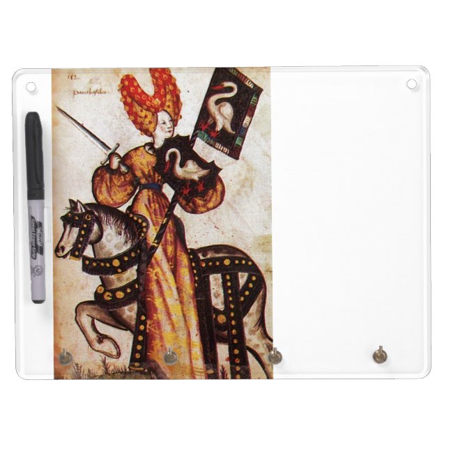 KNIGHTS OF THE GOLDEN FLEECE ,PRINCESS PENTHESILEA DRY ERASE BOARD WITH KEYCHAIN HOLDER (Front)