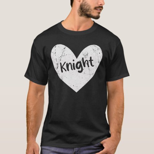 Knights School Sports Fan Team Mascot Heart gift T_Shirt