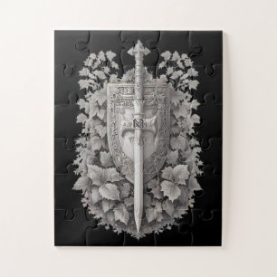 Knights Shield with ivy Jigsaw Puzzle