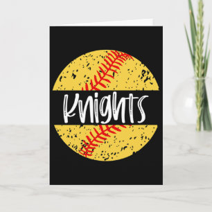 Knights Softll Team Mascot School Spirit Game Day Card
