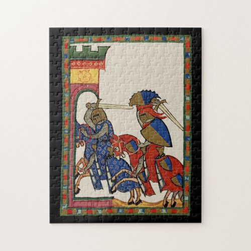 Knights Storming The Castle 14th Century Jigsaw Puzzle