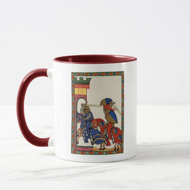 Knights Storming The Castle, 14th Century Mug (Left)
