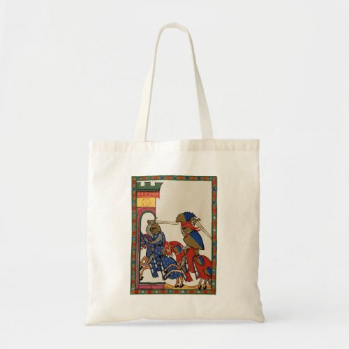 Knights Storming The Castle 14th Century Tote Bag