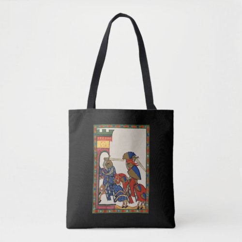 Knights Storming The Castle 14th Century Tote Bag