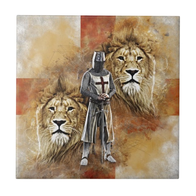 Knights Templar 001 Ceramic Tile (Front)