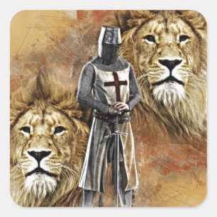 Knights Templar 001 Square Sticker