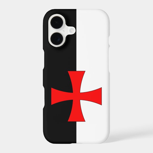 Knights Templar battle flag Case-Mate iPhone Case (Back)