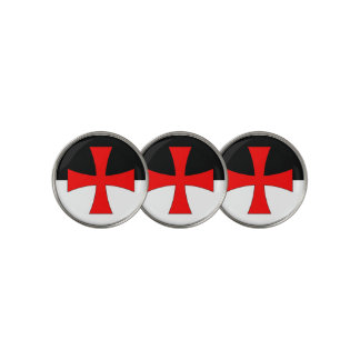 Knights Templar battle flag Golf Ball Marker