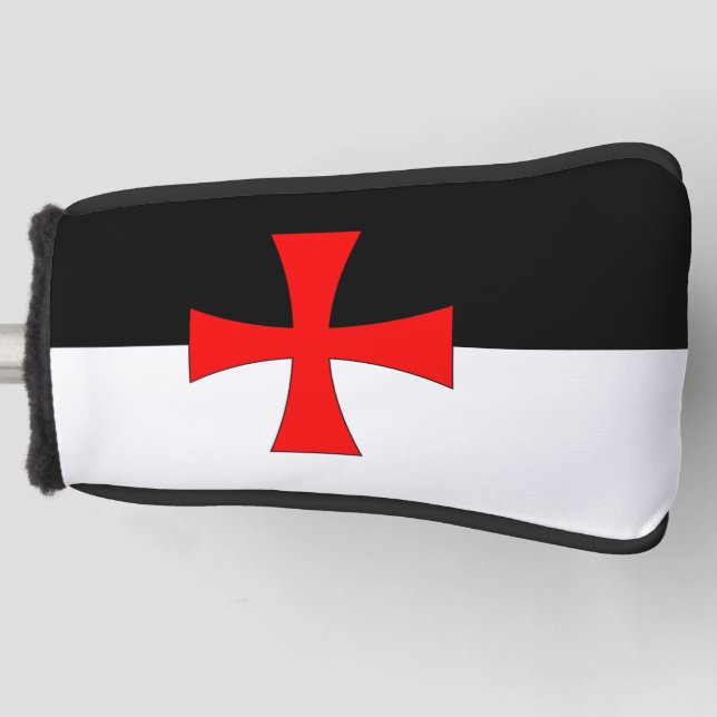 Knights Templar battle flag Golf Head Cover (Front)