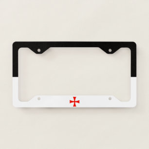 Knights Templar battle flag License Plate Frame