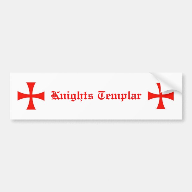 Knights Templar Bumper Sticker (Front)