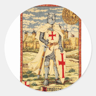 KNIGHTS TEMPLAR CLASSIC CLASSIC ROUND STICKER