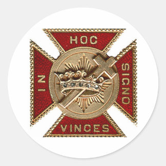 KNIGHTS TEMPLAR CLASSIC ROUND STICKER