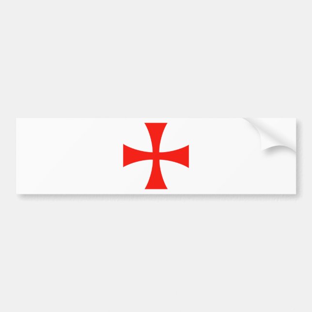 Knights_Templar_Cross Bumper Sticker (Front)