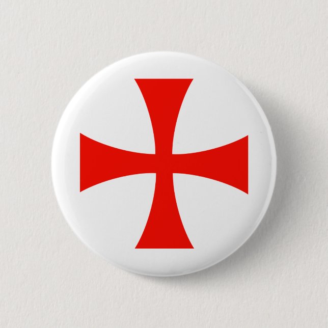Knights_Templar_Cross Pinback Button (Front)
