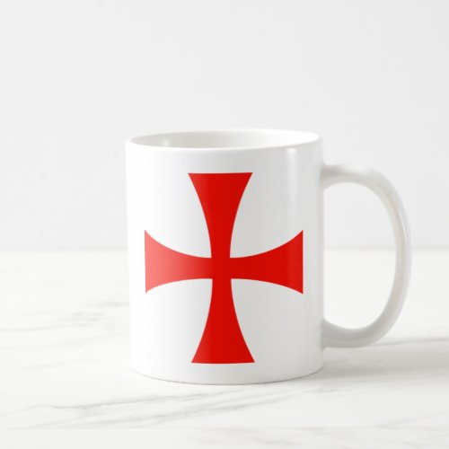 Knights Templar Cross Red Coffee Mug