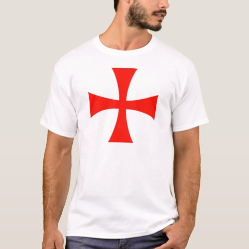 Knights Templar Cross Red T_Shirt