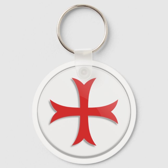 Knight's Templar Cross Symbol Keychain (Front)
