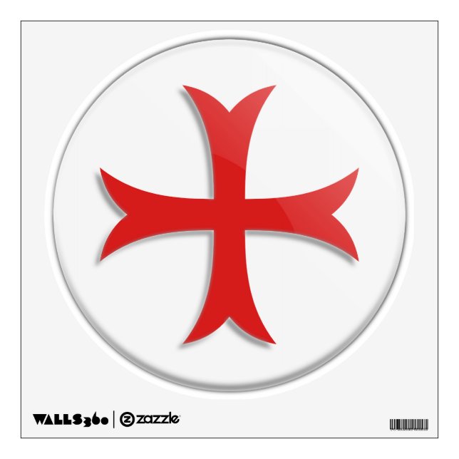 Knight's Templar Cross Symbol Wall Decal (Front)