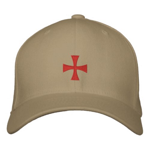Knights Templar Embroidered Cross Hat