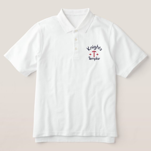 KNIGHTS TEMPLAR EMBROIDERED POLO SHIRT (Design Front)