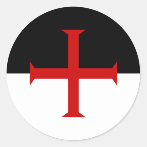 Knights Templar Flag Classic Round Sticker