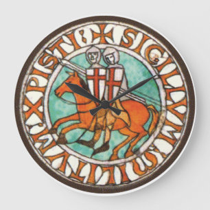 Knights Templar Large Clock