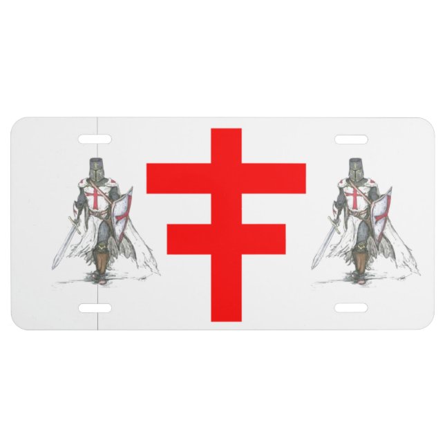 KNIGHTS TEMPLAR LICENSE PLATE (Front)