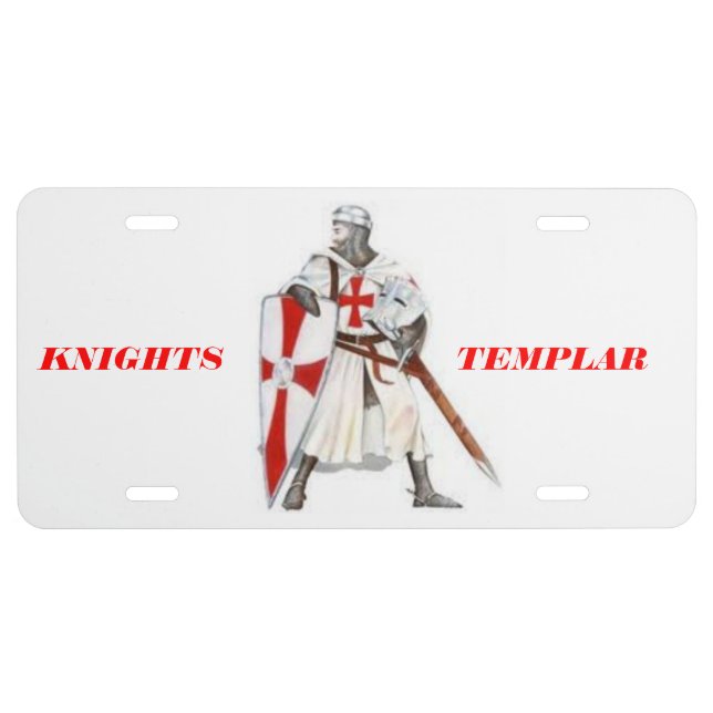 KNIGHTS TEMPLAR LICENSE PLATE (Front)