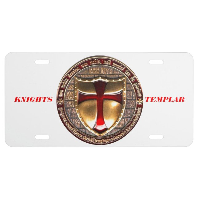 KNIGHTS TEMPLAR LICENSE PLATE (Front)