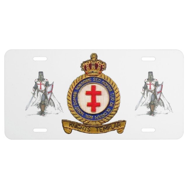 KNIGHTS TEMPLAR LICENSE PLATE (Front)