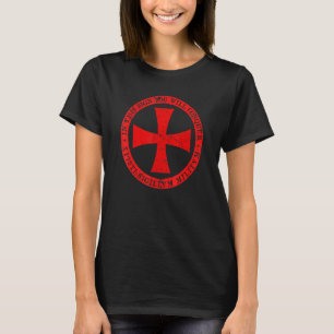 Knights Templar Maltese Cross Shield Medieval Cru T-Shirt