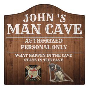 Knights Templar Man Cave Door Sign