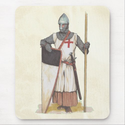 Knights Templar Medieval Warrior Mouse Pad