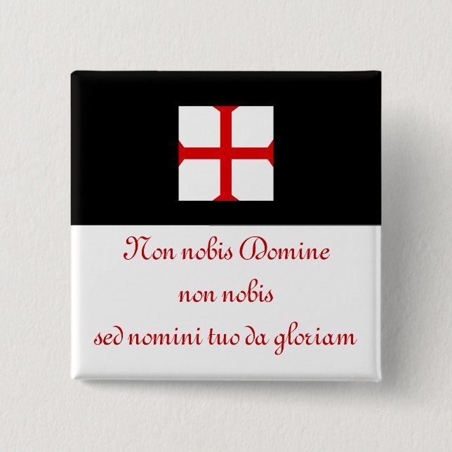 Knights Templar motto. Button (Front)
