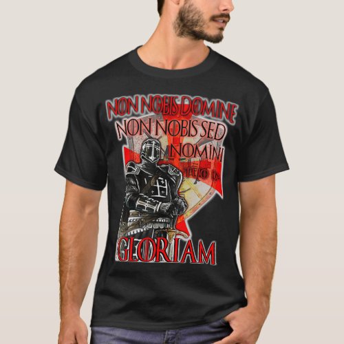 Knights Templar Non Nobis Gloriam Crusader Cross h T_Shirt