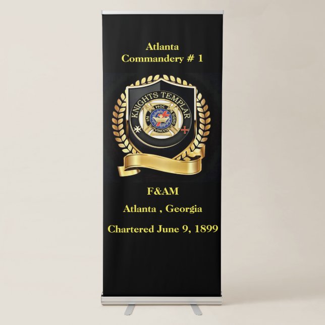 Knights Templar Retractable Banner (Front)