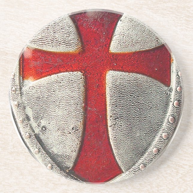 Knights Templar Sandstone Coaster (Front)