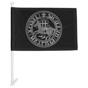 Knights Templar Seal Two Knights Horse Medallion Car Flag