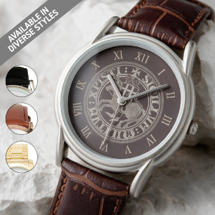 Knights Templar Seal Two Knights Horse Medallion Watch