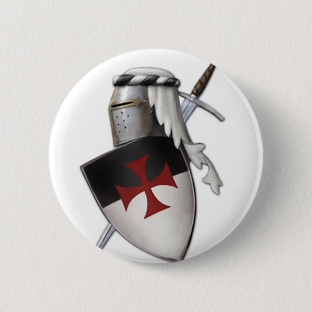 Knights Templar shield Button (Front)